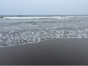 Black Sand Beach at El Tunco, El Salvador