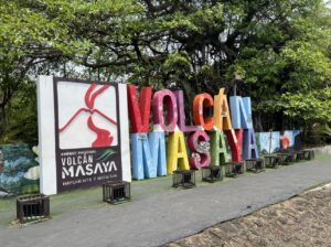 Entrance to Masaya Volcano National Park in Nicaragua