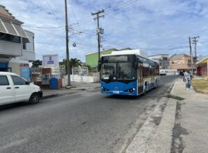 Blue Buses in Barbados 