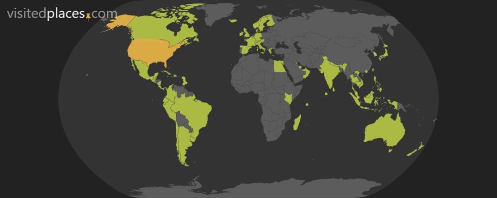 Countries I Visited On my Travels. About me and my travels