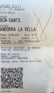 Andorra Ticket